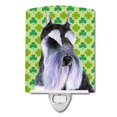 thumbnail image 1 of Carolines Treasures SS4408CNL Schnauzer St. Patricks Day Shamrock Portrait Ceramic Night Light, 1 of 1