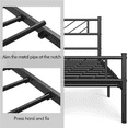 thumbnail image 7 of Topeakmart Twin Size Metal Platform Bed Frame with Headboard and Footboard, Black, 7 of 7