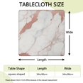thumbnail image 2 of White Rose Gold Marble Pattern Square Fitted Tablecloth with Elastic Edge,Square Table Cover,Washable Elastic Table Cover for Home Kitchen Party Decor 34"x34", 2 of 6