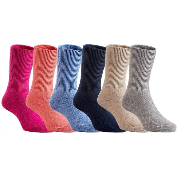 Lovely Annie CGF Children 6 Pairs Wool Socks Plain Color