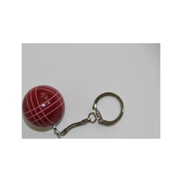 Bocce Ball Keychain - Single red