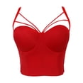 thumbnail image 1 of ZZwxWA Clearance Sales Slip Triangular Camisole For Women's Shapewear Sexy With Steel Rings Backless And Chest Wrapped, 1 of 5