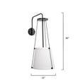 thumbnail image 7 of Jamie Young Co California 1-Light Metal & Linen Wall Sconce in Bronze/Off White, 7 of 7