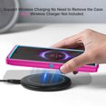 thumbnail image 6 of I-HONVA For Samsung Galaxy S24 Ultra Case Compatible with MagSafe,3-Layer Military Grade Drop Protection Anti-Slip Rugged Shockproof Dustproof Protection 6.8 inch Phone Case,Rose Turquoise, 6 of 7