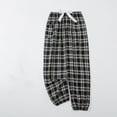 thumbnail image 2 of Bovxnpu Fall Womens Pants Plus Size, Women's Pajama Pants Drawstring Plaid Casual Elastic Waisted Loose Sleepwear Pants Home Pants Sports Wearing Outside Pant Free Size, 2 of 3