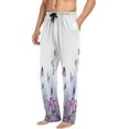 thumbnail image 4 of Blue Hydrangeas Flowers and Butterfly Men's Pajama Pants Lightweight Sleepwear Bottom Lounge Pants, 4 of 6
