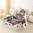 thumbnail image 2 of Homewish Cheetah High Perfume Bow Twin Sheets,Fashion Perfume Bedding,Brown,3-Piece,1 Fitted Sheet and 1 Pillowcase, 2 of 6