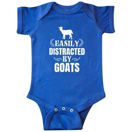 

Inktastic Easily Distracted by Goats Gift Baby Boy or Baby Girl Bodysuit