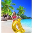 thumbnail image 6 of POZA Inflatable Chair Float Seat - Sparkle Confetti Inflatable Pool Chair Float with 2 Built-In Cup Holders and Handles, Perfect Floating Chairs for Lake, Beach, River or Pool - 48x38 Inches - Gold, 6 of 7