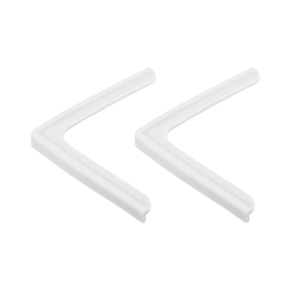 Uxcell Window Corner Guards Protectors, 2 Pack Mini Simple Style 70mm x 9mm for Window Corners Desks Furnitures Silver White