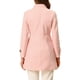 thumbnail image 3 of Abrigo Midi Doble Botón para Mujer Chic de Largo con Cuello Alto y Mangas L Rosa, 3 of 7