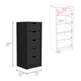thumbnail image 6 of CoSoTower 5 Drawers Tall Dresser, Pull Out System -Black, 6 of 6