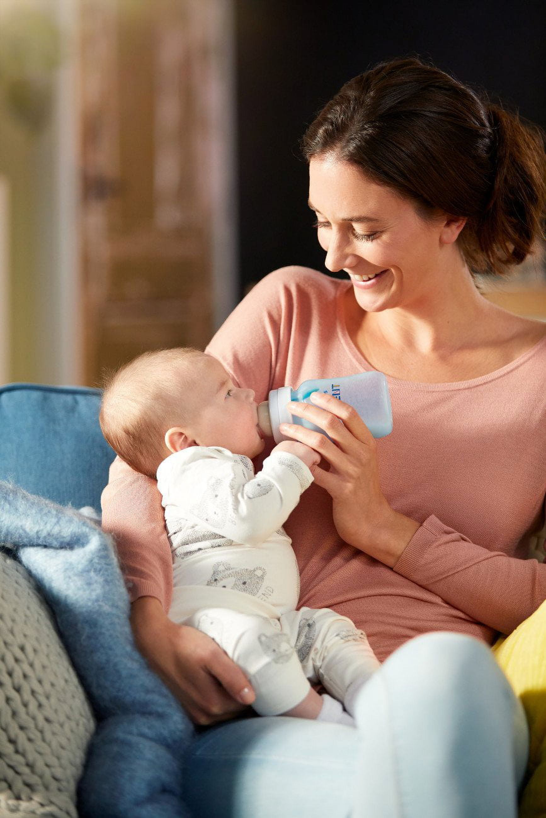 Philips AVENT - Botella anticólicos con ventilación sin aire, SCF405/34,  azul, 9 onzas (paquete de 3)