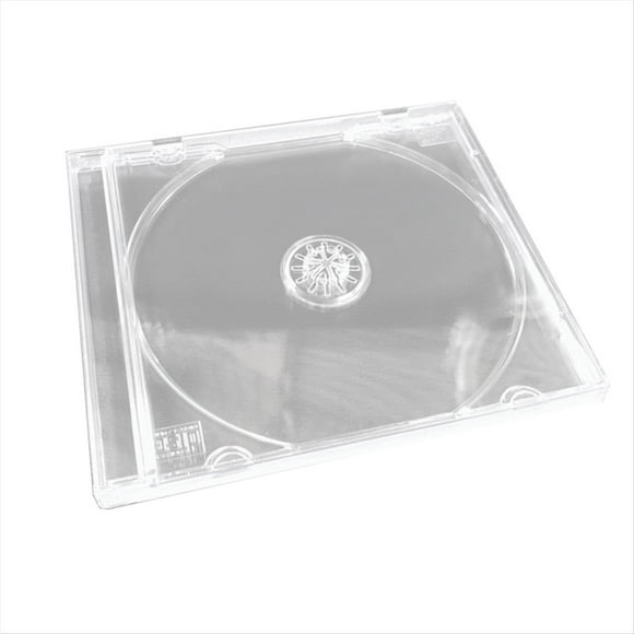 Estuche de Plástico Transparente para CD/DVD, Organizador de Discos de una Sola Pieza, Caja para Álbumes y Protección de Medios.