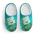 thumbnail image 3 of Adventure Time BMO Soft Plush Slippers for Boys Girls Winter Warm Cotton Slippers with Rubber Sole Non-Slip Kid's Slip on Shoes Fluffy House Slippers For Indoor And Outdoor, 3 of 8