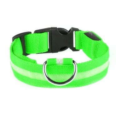 TELOLY Large Dog Collar Glow-In-The-Dark Design Dog Collar for Large Dogs Rechargeable Feature Reflective Dog Collar Green
