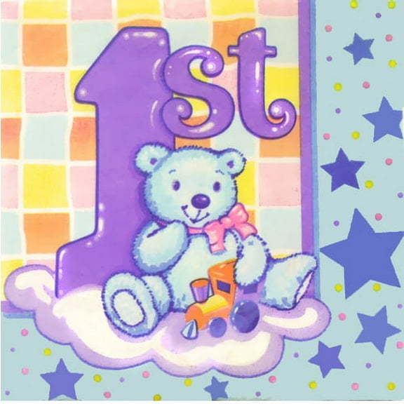 Various Teddy Bear Trains Lunch Napkins, 16 Count