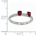 thumbnail image 5 of Created Ruby Sterling Silver Two-Stone Ring, 5 of 9
