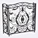 thumbnail image 3 of Christopher Knight Home Écran de Cheminée Waterbury, Fleur Argentée sur Noir, 3 of 10