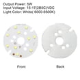 thumbnail image 4 of Uxcell 5W 120lm 6000-6500K 48mm 15-17VDC COB LED Light Chip Beads Bombilla de Ahorro de Energía Blanca 5 Paquete, 4 of 5