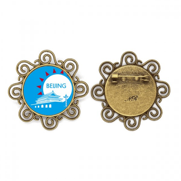 china beijing tian an silhoutte flower brooch pins jewelry for girls