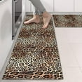 thumbnail image 2 of Kitchen Rugs Sets Of 2,Brown and Black Leopard Print Anti Fatigue Kitchen Mat Rugs Non Slip Washable,Decorative Kitchen Floor Mats for Kitchen,Sink,Laundry,17"X47", 2 of 5