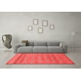 thumbnail image 3 of Ahgly Company Machine Washable Indoor Rectangle Abstract Red Modern Area Rugs, 4' x 6', 3 of 4