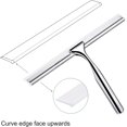 thumbnail image 5 of Queilt 25cm Rubber Lip, for Shower Squeegee, White Silicone Replacement Lips, 2 Pieces, 5 of 5