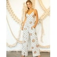 thumbnail image 3 of Doublju Women's V-Neck Wide Leg Romper Jumpsuit (Plus Size Available), 3 of 3