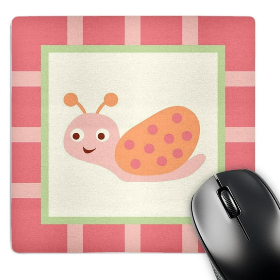 3dRose, Cute Happy Snail- Whimsical Art, MousePad