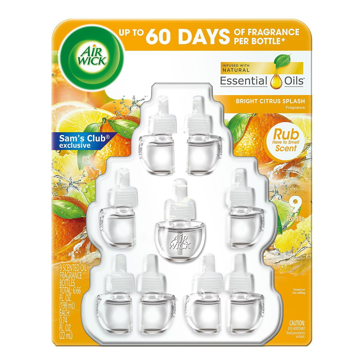 Air Wick Scented Oil 9 Refills (Bright Citrus Splash), Air Freshener