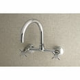 thumbnail image 4 of Kingston Brass  Concord 8 in. Adjustable Center Wall Mount Kitchen Faucet Brushed Nickel Brushed, 4 of 5