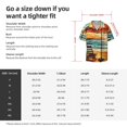 thumbnail image 5 of Gukieu Beach Umbrella Sunset Print Men's Short-sleeved Shirts, Button-down Pocket Shirts, T-shirts, Beach Vacation Travel Summer Clothing-Small, 5 of 5