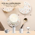 thumbnail image 3 of ACDANC Terrazzo Drink Absorbent Coasters with Holder Set of 6,Ceramic Coaster for Drinks,Coffee Table Decor,Water Absorbing Stone Coaster for Drinks (Marble), 3 of 7