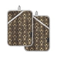 thumbnail image 7 of Yayeee Pot Holders Kitchen Heat Resistant with Pocket 7"x9.8" Cotton Oven Cooking Hot Pads, Black Floral Pattern, 7 of 7