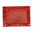 thumbnail image 2 of KeirineCC Zipper Pencil Pouch,3 Ring Pencil Pouch,2 Pack Multi-Color Binder Pencil Pouch,Durable Zip Binder Pencil Bags with Clear Window,For Study Office Supplies Cosmetics,8x10 Inches,Red, 2 of 9
