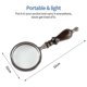 thumbnail image 3 of 10x Handheld Magnifying Glass With Handle, Antique Copper Magnifier, 3 of 5