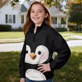 thumbnail image 3 of Uourmeti Cute Penguin Girls Casual Pullover Half Zip Sweatshirt Long Sleeve Pullover Sweatshirts Lightweight Trendy Fall for Daily Use Size 5-6, 3 of 7