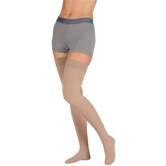 Juzo 3513 Dynamic (Varin) Soft Open Toe Thigh Highs - 40-50 mmHg Short Beige III