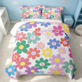 thumbnail image 2 of Erosebridal Colorful Floral Twin Quilt Set, Vintage Blossom Twin Coverlet Set, Polka Dots Reversible, Bright Pastel Mix, 2-Piece (1 Bedspread and 1 Pillowcase), 2 of 7
