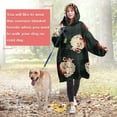 thumbnail image 4 of Wearable Oversized Blanket,Green and Black Christmas Plaid Santa Pattern Wearable Blanket Hoodie for Adults,Cozy Hooded Blankets with Super Pockets,Super Warm Fuzzy Pullover for Women & Men, 4 of 6