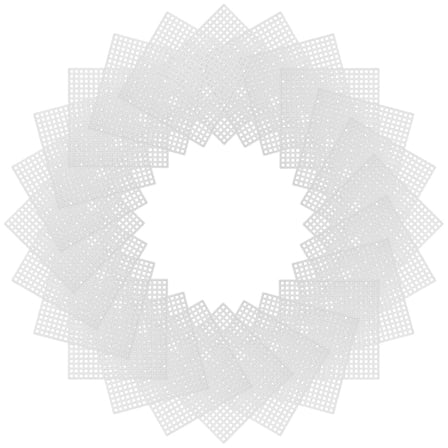 WEUVEB 40Pcs White Plastic Mesh Canvas for Embroidery DIY Needlepoint and Handmade Accessories