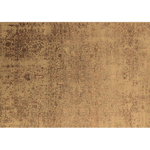 Ahgly Company Indoor Rectangle Oriental Brown Industrial Area Rugs, 3' x 5'