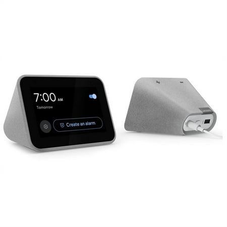 Lenovo Smart Clock with the Google Assistant, Grey (Scratch And Dent Used)
