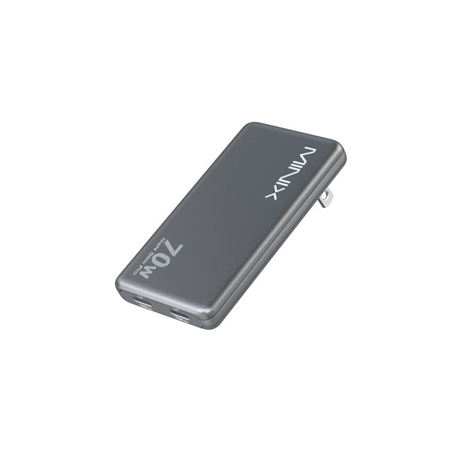 Cargador MINIX S70 70W GaN de doble USB-C, ultradelgado
