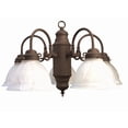 thumbnail image 2 of Woodbridge Lighting Basic 24" 5-light Steel & Glass Chandelier in White, 2 of 4