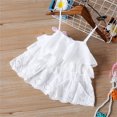 thumbnail image 4 of Mercatoo Toddler Baby Girls Summer Clothes Outfits Mesh Ruffle Camisole Tops and Ribbed Casual Shorts Girls Clothing, 4 of 8