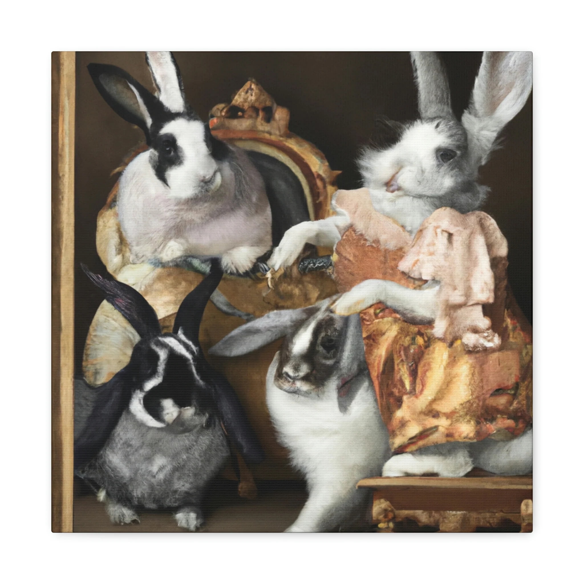 Rabbits in Renaissance Period - Canvas - Walmart.com