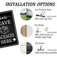 thumbnail image 3 of Please Leave Packages Here Metal Tin Sign Package Delivery Sign Package Delivery Decor for Front Door House Home Indoor/outdoor Use 8x12 Inches, 3 of 6