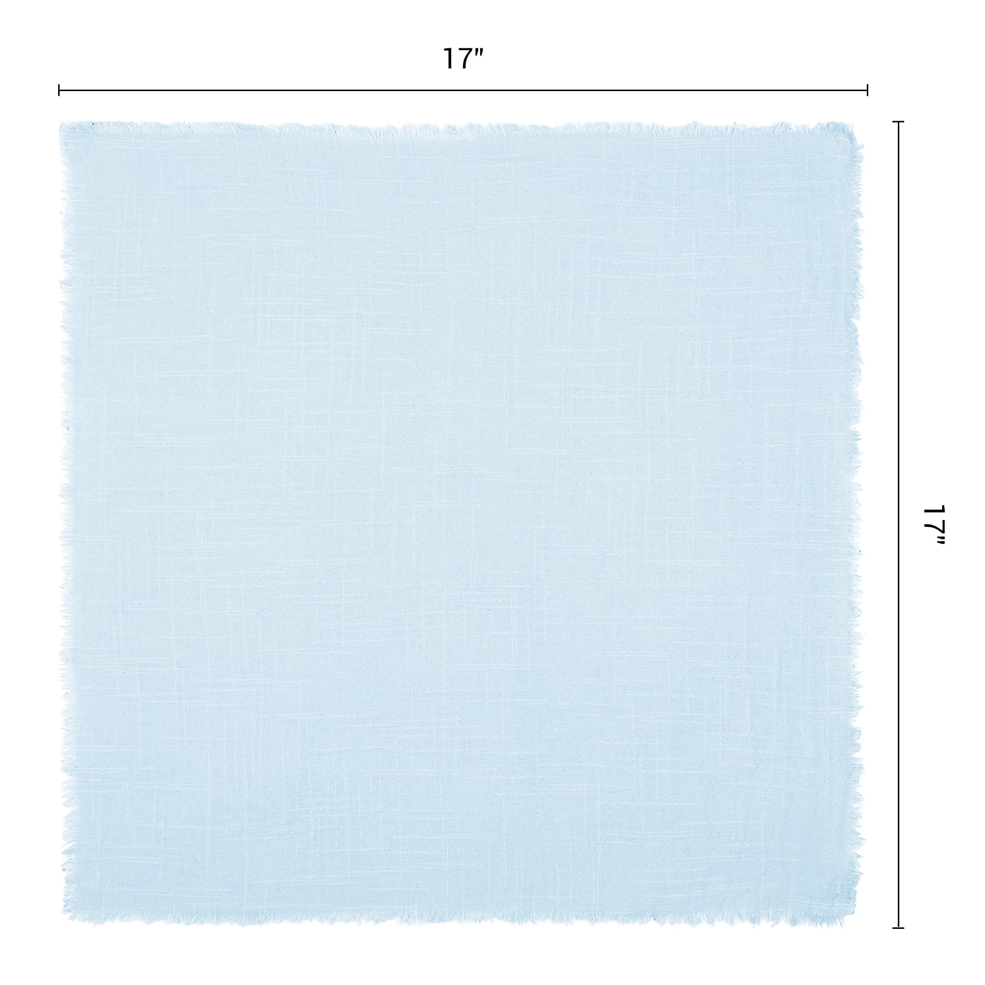 Unique Bargains 12Pcs Washable Cotton Dining Events Cloth Nspkins Sky Blue 17x17inch